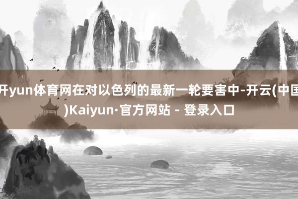 开yun体育网在对以色列的最新一轮要害中-开云(中国)Kaiyun·官方网站 - 登录入口