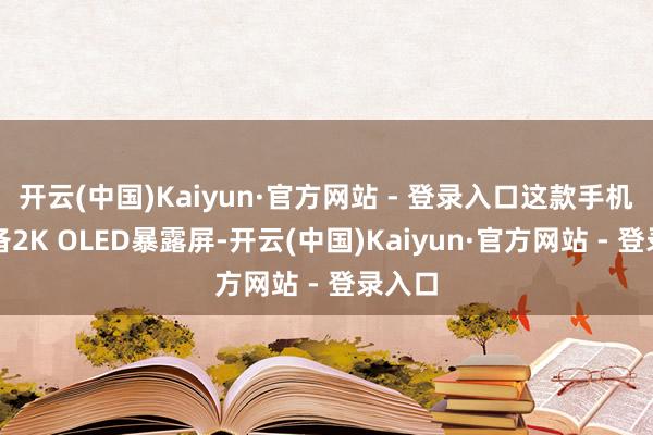 开云(中国)Kaiyun·官方网站 - 登录入口这款手机将配备2K OLED暴露屏-开云(中国)Kaiyun·官方网站 - 登录入口
