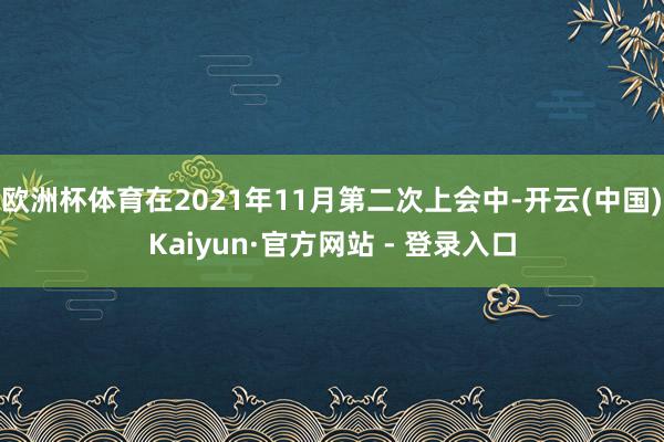 欧洲杯体育在2021年11月第二次上会中-开云(中国)Kaiyun·官方网站 - 登录入口