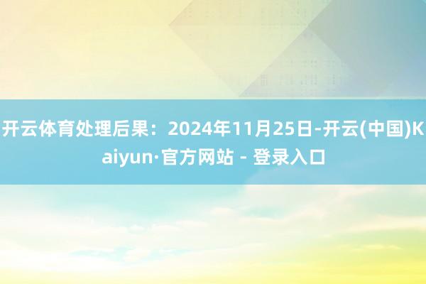 开云体育处理后果：2024年11月25日-开云(中国)Kaiyun·官方网站 - 登录入口