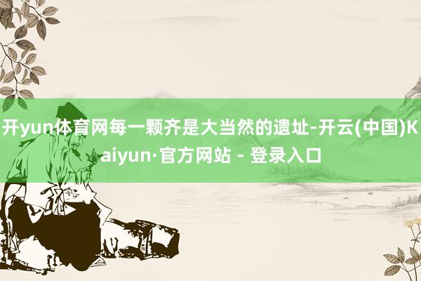 开yun体育网每一颗齐是大当然的遗址-开云(中国)Kaiyun·官方网站 - 登录入口