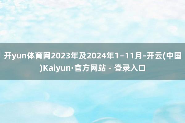 开yun体育网2023年及2024年1—11月-开云(中国)Kaiyun·官方网站 - 登录入口