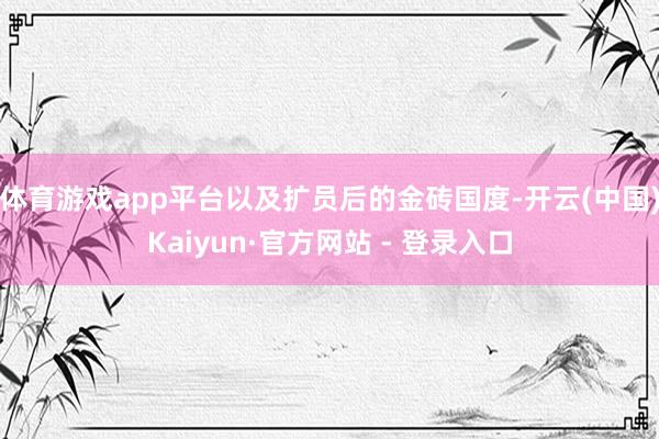 体育游戏app平台以及扩员后的金砖国度-开云(中国)Kaiyun·官方网站 - 登录入口