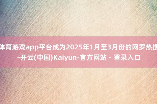 体育游戏app平台成为2025年1月至3月份的网罗热搜-开云(中国)Kaiyun·官方网站 - 登录入口