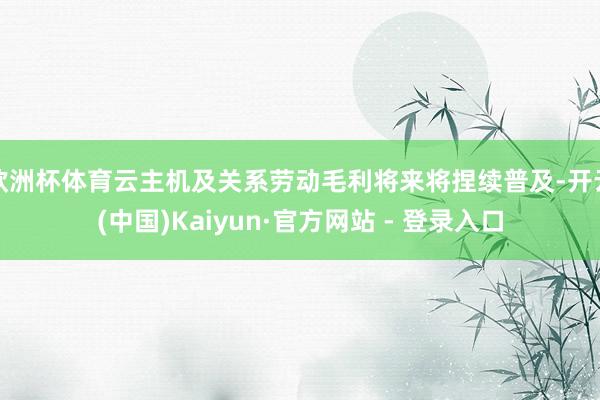 欧洲杯体育云主机及关系劳动毛利将来将捏续普及-开云(中国)Kaiyun·官方网站 - 登录入口