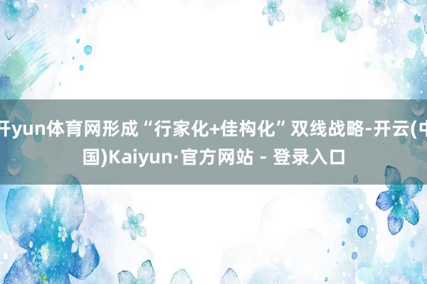 开yun体育网形成“行家化+佳构化”双线战略-开云(中国)Kaiyun·官方网站 - 登录入口