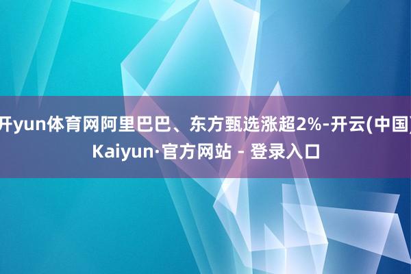 开yun体育网阿里巴巴、东方甄选涨超2%-开云(中国)Kaiyun·官方网站 - 登录入口