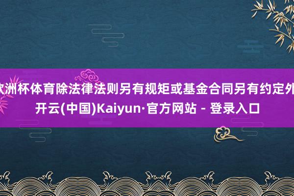 欧洲杯体育除法律法则另有规矩或基金合同另有约定外-开云(中国)Kaiyun·官方网站 - 登录入口