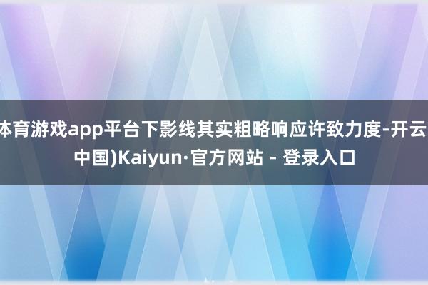 体育游戏app平台下影线其实粗略响应许致力度-开云(中国)Kaiyun·官方网站 - 登录入口