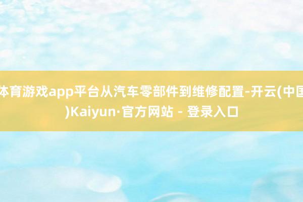 体育游戏app平台从汽车零部件到维修配置-开云(中国)Kaiyun·官方网站 - 登录入口