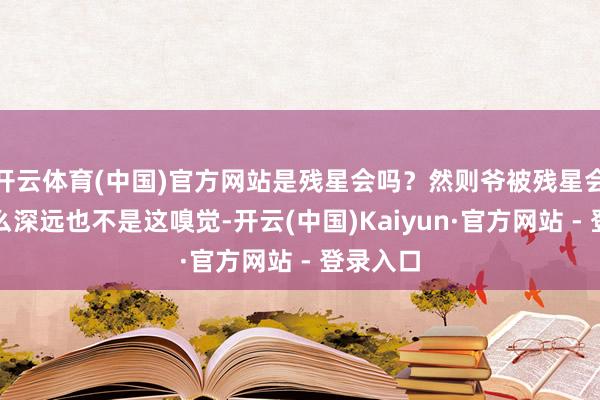 开云体育(中国)官方网站是残星会吗？然则爷被残星会盯了那么深远也不是这嗅觉-开云(中国)Kaiyun·官方网站 - 登录入口