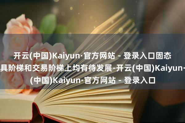 开云(中国)Kaiyun·官方网站 - 登录入口固态电板在技能阶梯、家具阶梯和交易阶梯上均有待发展-开云(中国)Kaiyun·官方网站 - 登录入口