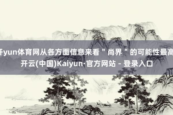 开yun体育网从各方面信息来看"尚界"的可能性最高-开云(中国)Kaiyun·官方网站 - 登录入口