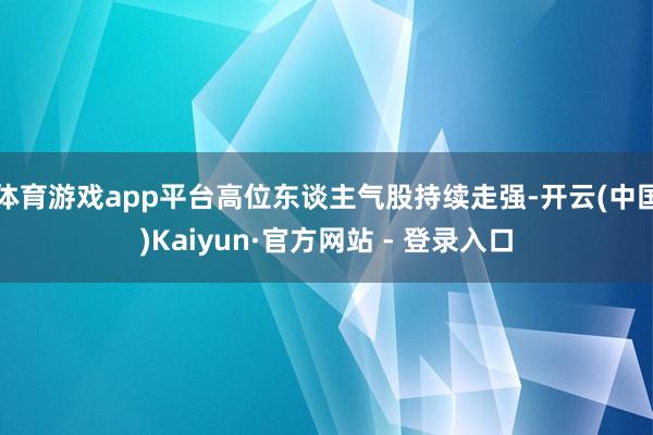 体育游戏app平台高位东谈主气股持续走强-开云(中国)Kaiyun·官方网站 - 登录入口