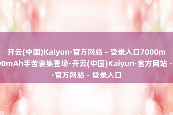 开云(中国)Kaiyun·官方网站 - 登录入口7000mAh、8000mAh手苦衷集登场-开云(中国)Kaiyun·官方网站 - 登录入口